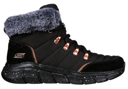 Skechers Zimowe Buty Damskie z futerkiem Bobs B Flex czarne 36,5 EU