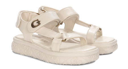 Guess Alibi Damskie Sandały Na Platformie Beżowe FLJLANELE03-CREAM 37 EU