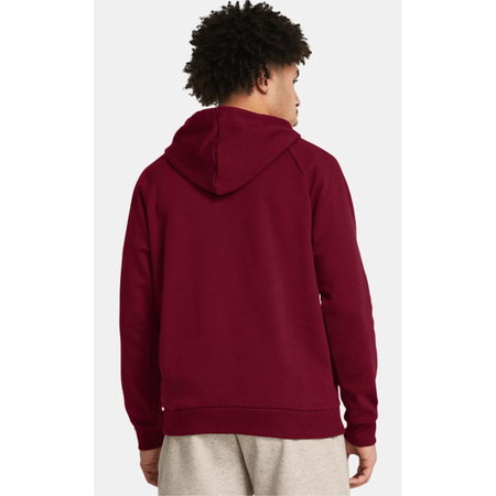 Bluza męska z kapturem Under Armour Rival Fleece Hoodie czerwona XXL