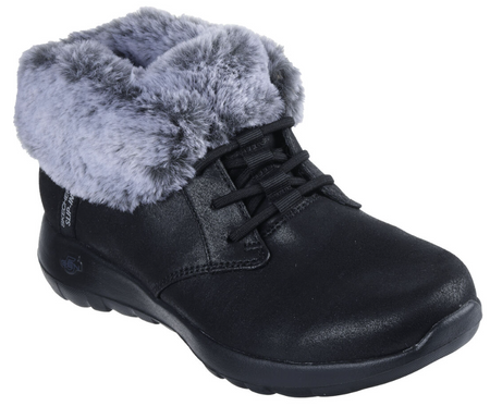 Buty zimowe damskie SKECHERS ON-THE-GO JOY COZY CHARM czarne 37 EU