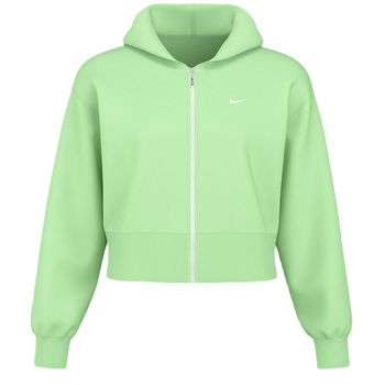 Bluza damska NIKE SPORTSWEAR CHILL TERRY zielona baweniana na zamek XS