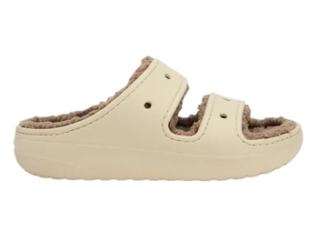 Klapki ocieplane unisex CROCS Classic Cozzzy Sandal Bone/Mrm beżowe 37-38