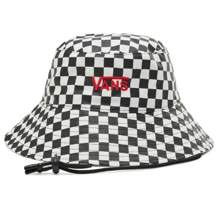 Vans Kapelusz Unisex Bucket Level Up czarno-biały bawełniany S/M