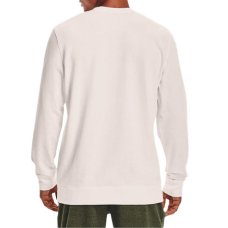 Bluza męska bez kaptura UA RIVAL TERRY CREW biała M