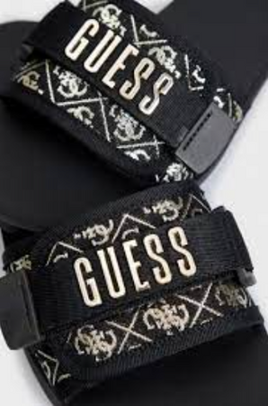 GUESS Klapki Damskie Elyze2 FL6E2LFAL19-BLKPL