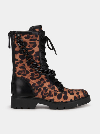 GUESS Botki Damskie RIPLEE FL7RIPFAP10-LEOPA 