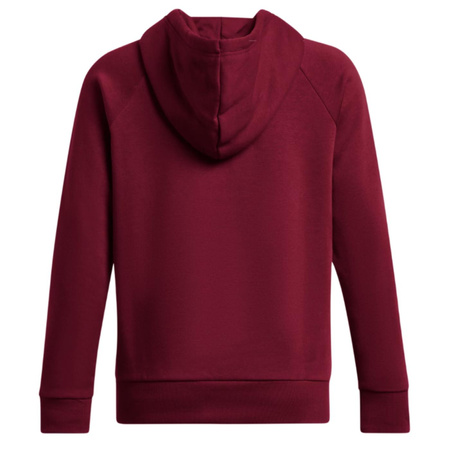 Bluza dresowa damska Under Armour Rival Fleece Hoodie burgund bawełna L