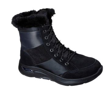 SKECHERS GO WALK ARCH FIT BOOT CONQUER 144411-BKGY czarne 38