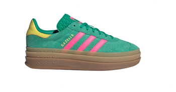 Buty sportowe damskie ADIDAS GAZELLE BOLD JH9668 zielone zamszowe 38 EU
