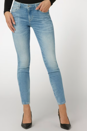 Spodnie denimowe fason skinny model GUESS CURVE X niebieskie rozm. 25