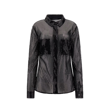 GUESS Koszula Cekinowa kieszenie Maya W2BH69KBDV0-JBLK