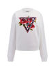 Bluza damska GUESS CN ROSES TRIANGLE SW biała XS