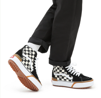 VANS Buty-Trampki CHECKERBOARD SK8-HI STACKED VN0A4BTWVLV 