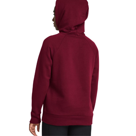 Bluza dresowa damska Under Armour Rival Fleece Hoodie burgund bawełna L