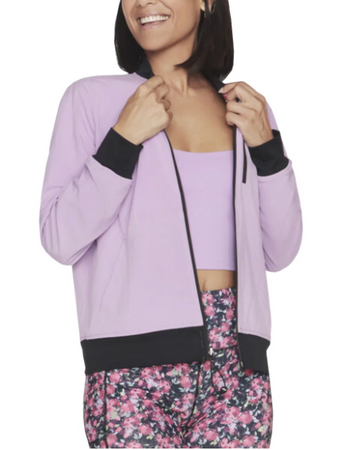 Bluza dresowa damska dwustronna Skechers Skechweave Fantasy różowa M