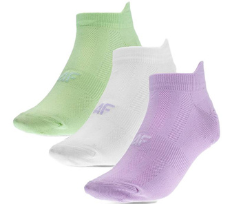 Zestaw 3-par skarpetek damskich 4F bawełniane multi przed kostkę 35/38 EU