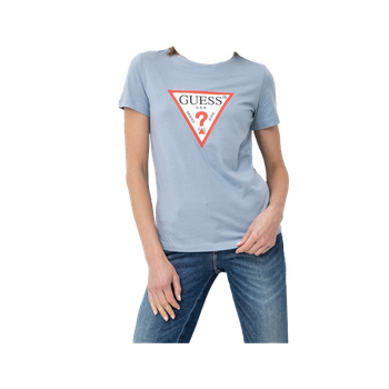 GUESS T-shirt Damski z trójkątnym logo W1YI1BI3Z11-G70D