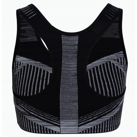 Nike Biustonosz Damski Sportowy FE/NOM Flyknit Bra czarno-szary XS