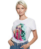 Koszulka damska T-Shirt Guess SS Fringe Glasses bawełniana biała XS