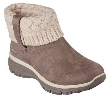 Botki damskie wsuwane SKECHERS EASY GOING COZY WEATHER beż ocieplane 36,5