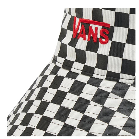 Vans Kapelusz Unisex Bucket Level Up czarno-biały bawełniany S/M