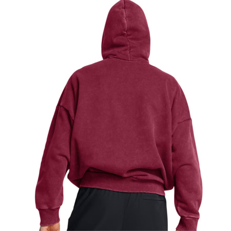 Bluza dresowa męska Under Armour UA Icon HWT Flc Wash OS Hood czerwona S