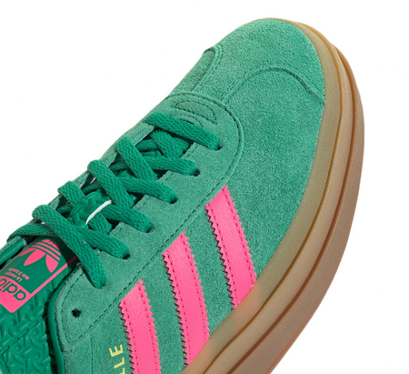 Buty sportowe damskie ADIDAS GAZELLE BOLD JH9668 zielone zamszowe 38 EU