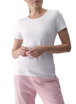 Koszulka damska bawełniana 4F TSHIRT F1845 biała luźny krój na codzień S