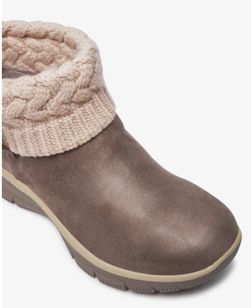 Botki damskie wsuwane SKECHERS EASY GOING COZY WEATHER beż ocieplane 36,5