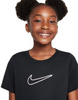 Koszulka z krótkim rękawem dziecięca Nike One Fitted czarna rozm. M