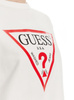 Bluza dresowa damska Guess CN Original Fleece bawełniana biała z logo XS