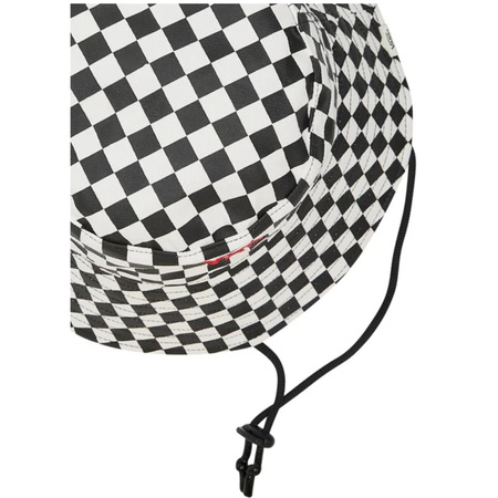 Vans Kapelusz Unisex Bucket Level Up czarno-biały bawełniany S/M