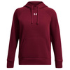 Bluza dresowa damska Under Armour Rival Fleece Hoodie burgund bawełna L