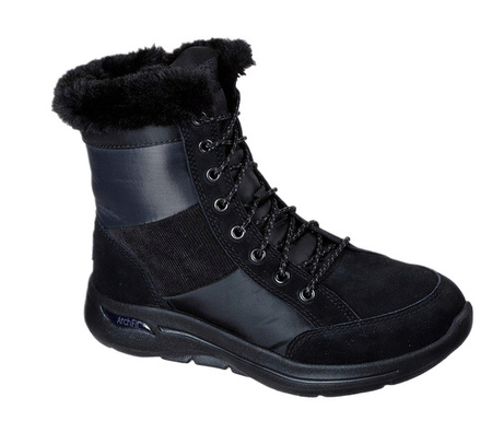 SKECHERS GO WALK ARCH FIT BOOT CONQUER 144411-BKGY czarne 38