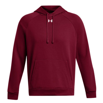 Bluza męska z kapturem Under Armour Rival Fleece Hoodie czerwona S