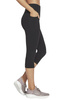 Legginsy damskie 3/4 Skechers Goflex HW Capri czarne wysoki stan XS