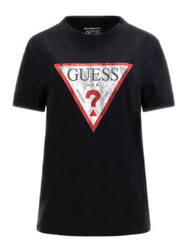 GUESS Koszulka damska  SS CLASSIC FIT LOGO W2BI69K8FQ1-JBLK