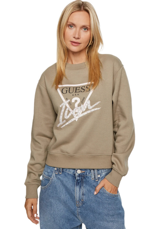 Bluza damska GUESS CN ICON SWEATSHIRT zielona XS