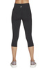Legginsy damskie 3/4 Skechers Goflex HW Capri czarne wysoki stan XS