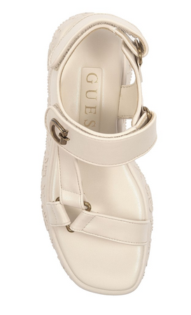 Guess Alibi Damskie Sandały Na Platformie Beżowe FLJLANELE03-CREAM 37 EU