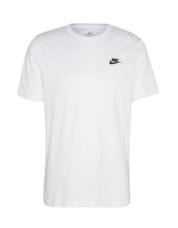 NIKE Koszulka Sportswear T-shirt Męski Biały Bawełniany  S