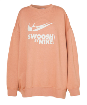 Bluza damska dresowa Nike Sportswear Fleece Oversized brązowa bawełniana XS