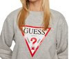 Bluza dresowa damska Guess CN Original Fleece bawełniana szara z logo XS