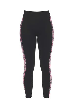 Legginsy damskie wysoki stan Skechers Gostretch Fantasy czarne wygodne XS