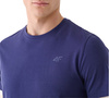 T-shirt męski regular koszulka 4F M1843 gładka bawełniana granatowa S