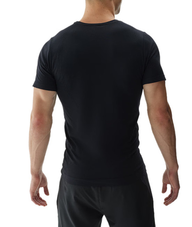 T-shirt męski regular koszulka sportowa 4F czarna gładka szybkoschnąca S/M
