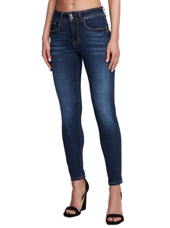 Damskie spodnie jeansowe jeansy Guess granatowe 27