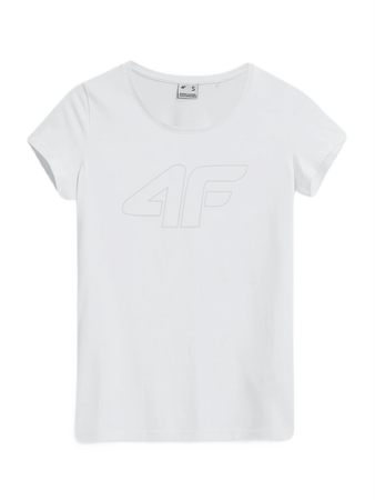 4F Koszulka damska gładka t-shirt AW23TTSHF0907-10S