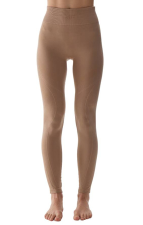 Legginsy termoaktywne damskie 4F F157 bezszwowe jasny brąz 4FDry XS/S