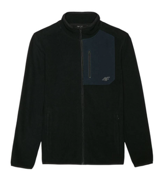 Polar męski ze stójką regular czarny 4F WAW24TFLEM250-20S M250 ciepły S